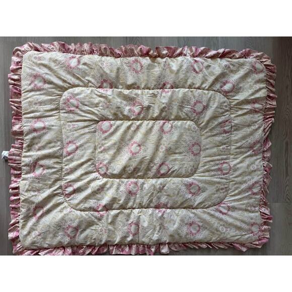 Carousel Design Juliet Pink Cream Toile Shabby Chic Crib Quilt Nursery Comforter - Picture 6 of 6